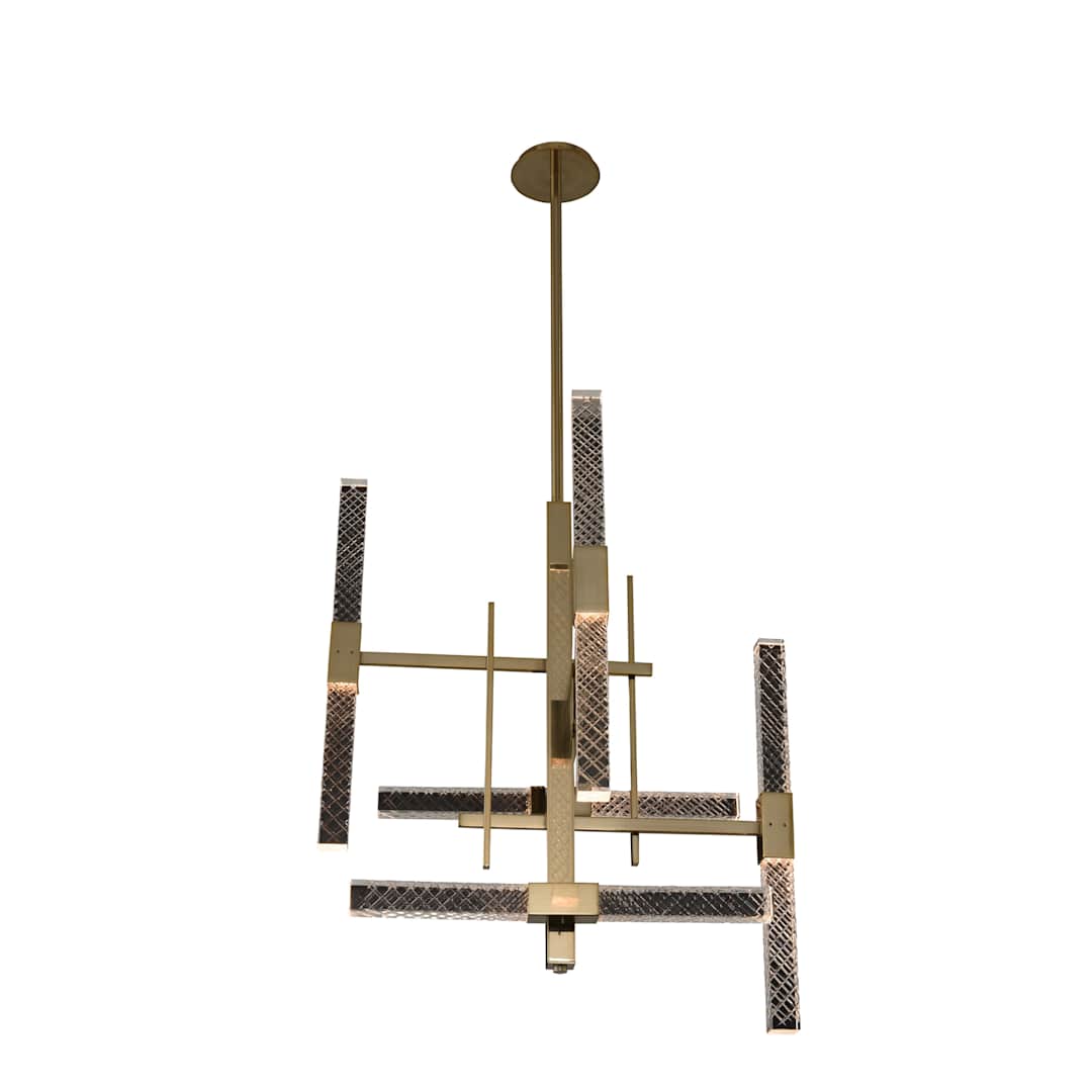 Apollo 10 Light 26" Wide LED Abstract Chandelier with Firenze Crystal