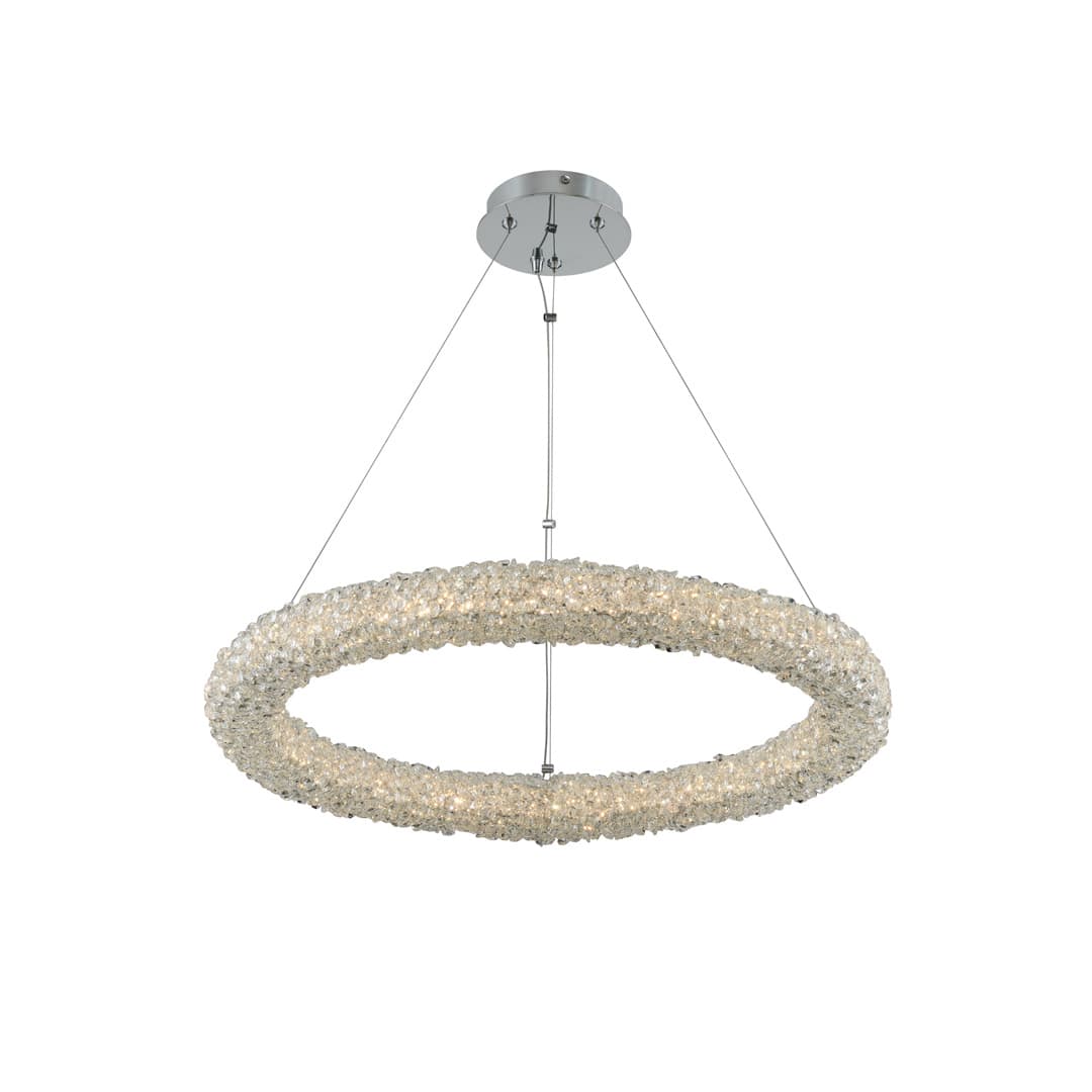 Lina 26" Wide LED Ring Chandelier with Firenze Crystal