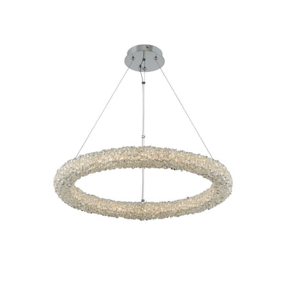 Lina 26" Wide LED Ring Chandelier with Firenze Crystal