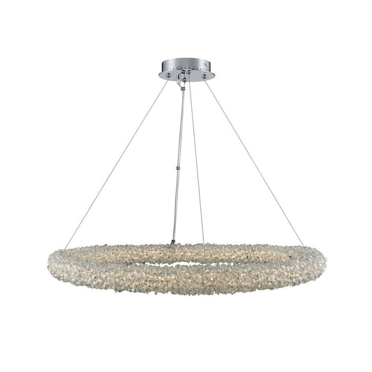 Lina 32" Wide LED Ring Chandelier with Firenze Crystal