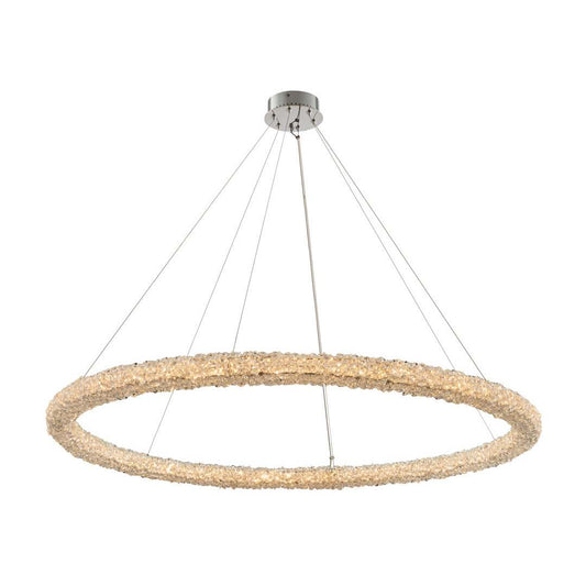 Lina 48" Wide LED Crystal Ring Chandelier