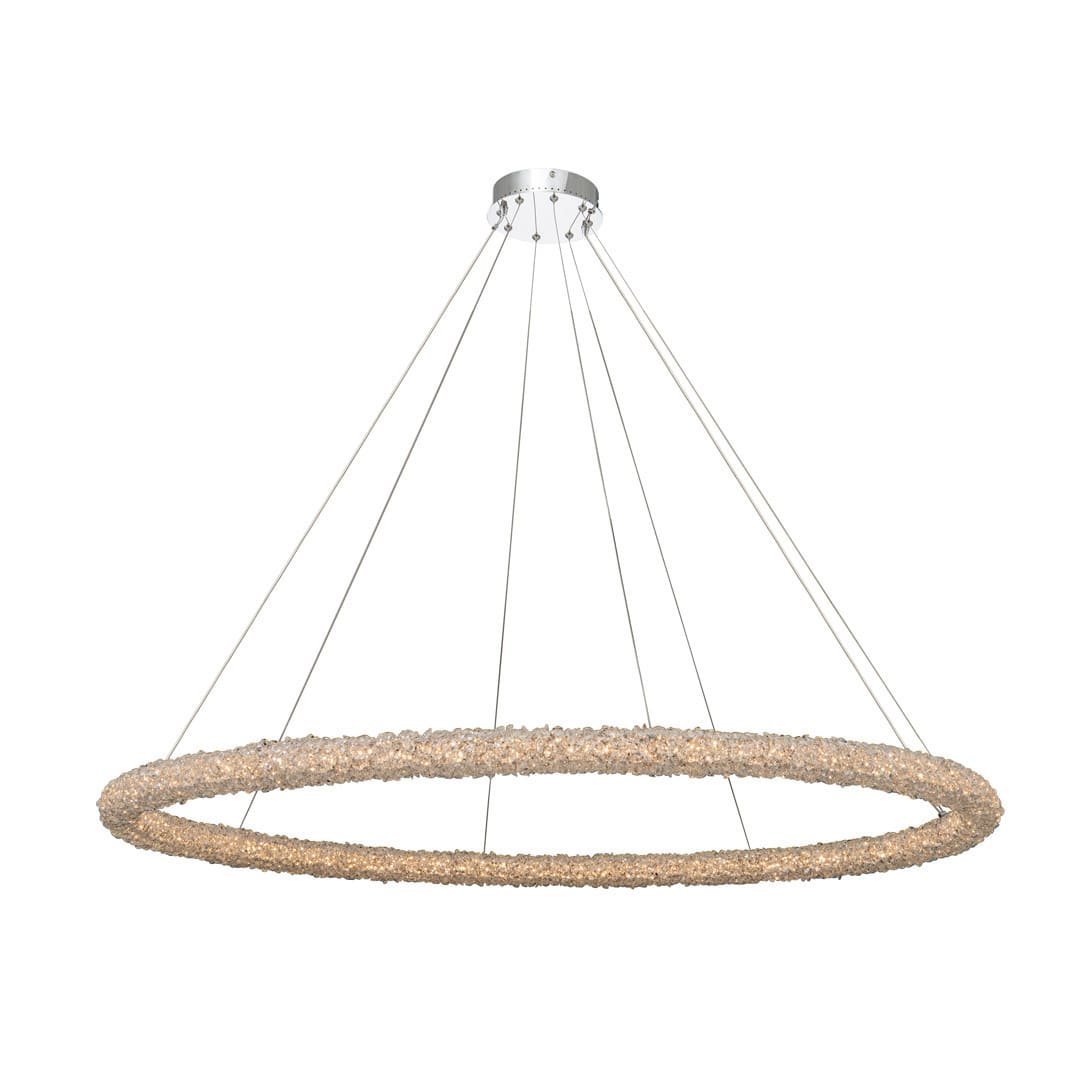 Lina 60" Wide LED Crystal Ring Chandelier
