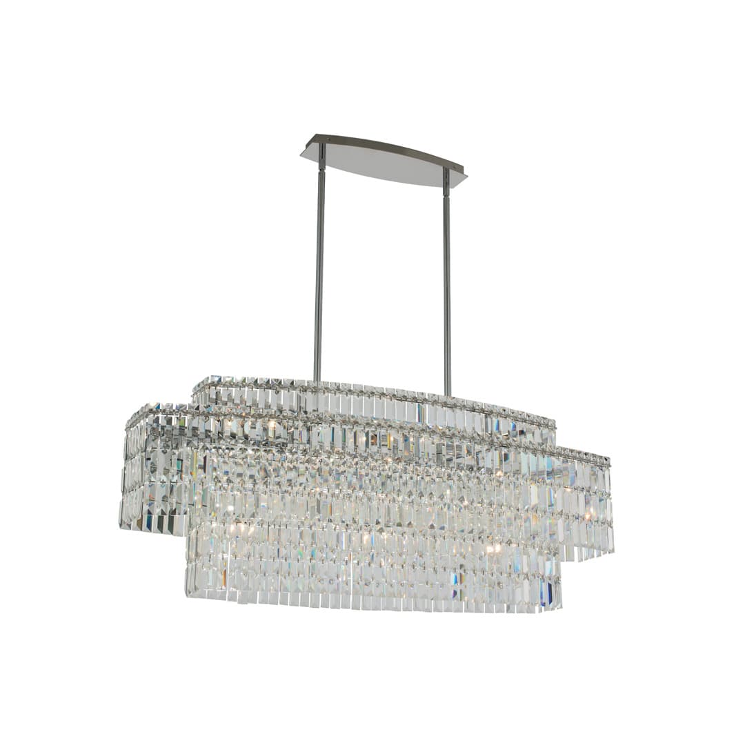 Livelli 10 Light 44" Wide Crystal Linear Chandelier