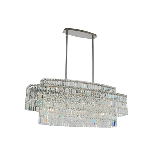 Livelli 10 Light 44" Wide Crystal Linear Chandelier