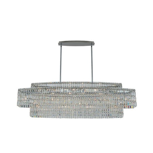 Livelli 15 Light 60" Wide Crystal Linear Chandelier
