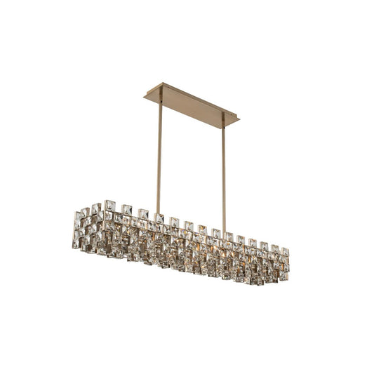 Piazze 8 Light 45" Wide Crystal Linear Chandelier