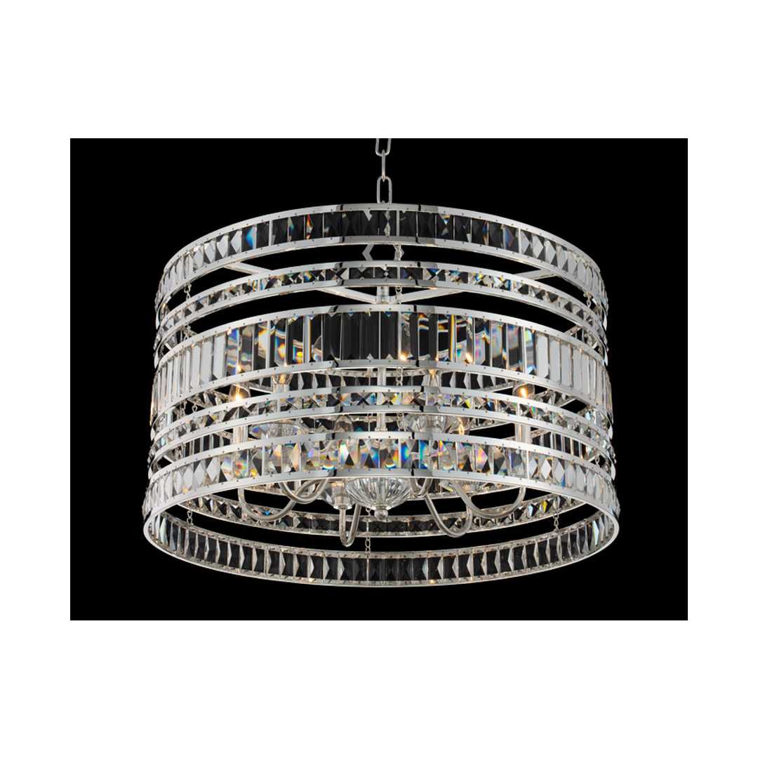Strato 6 Light 26" Wide Crystal Drum Chandelier