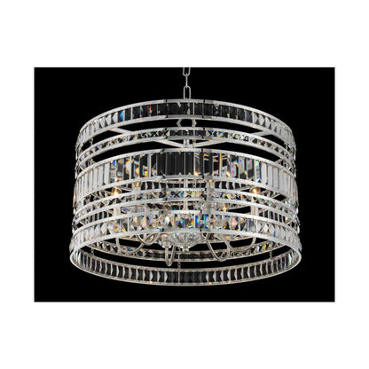 Strato 6 Light 26" Wide Crystal Drum Chandelier