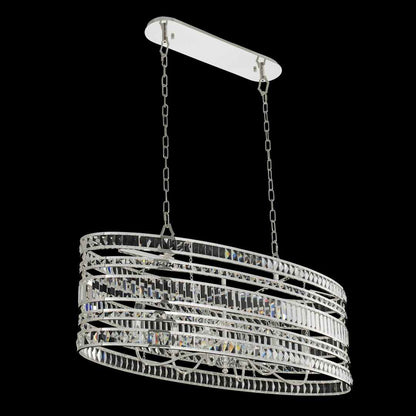 Strato 6 Light 42" Wide Crystal Drum Chandelier