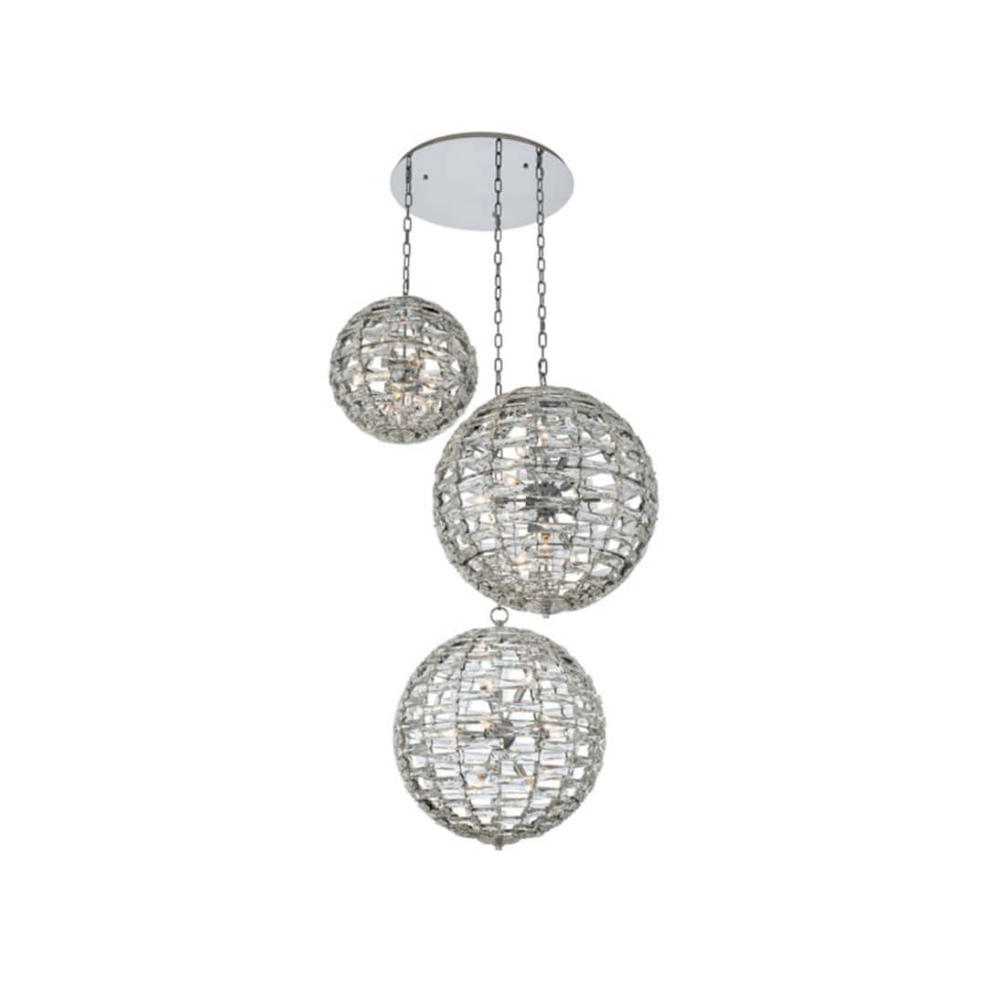 Alta 36 Light 46" Wide Crystal Multi Light Pendant - (3) 26" Spheres