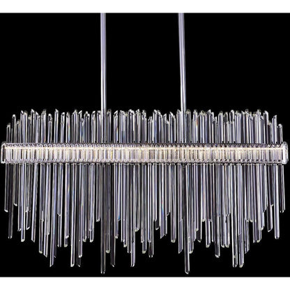 Piovere 60" Wide Crystal Linear Pendant