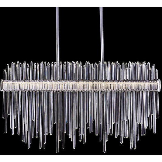 Piovere 60" Wide Crystal Linear Pendant