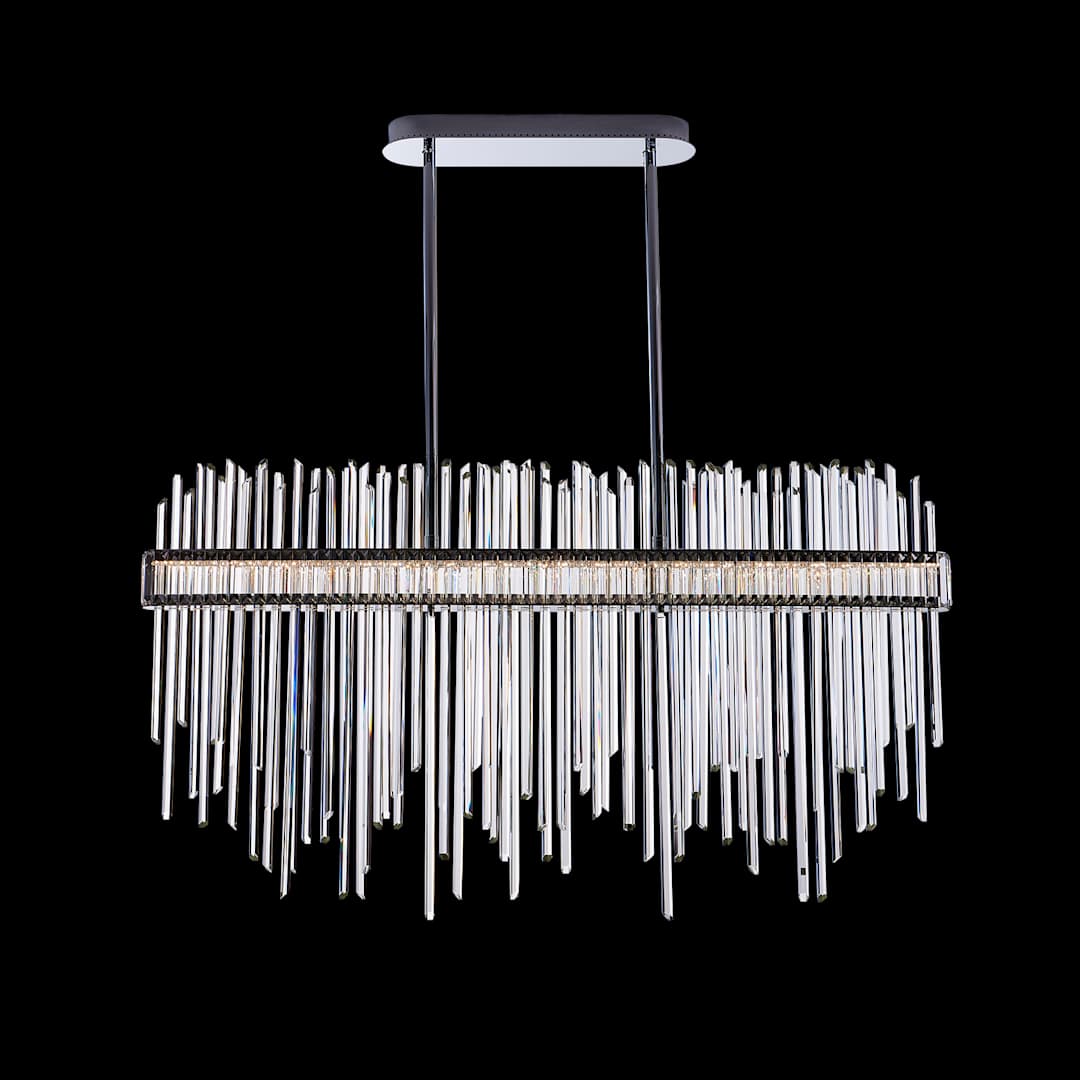 Piovere 60" Wide Crystal Linear Pendant