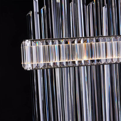 Piovere 60" Wide Crystal Linear Pendant