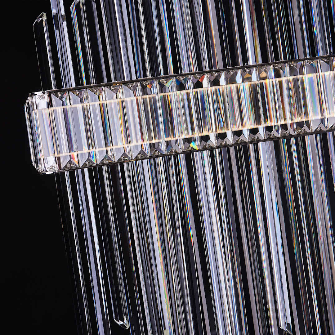 Piovere 60" Wide Crystal Linear Pendant