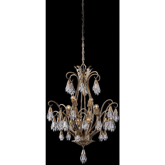 Tulipani 6 Light 28" Wide Crystal Empire Chandelier