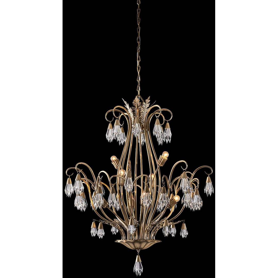 Tulipani 8 Light 38" Wide Crystal Empire Chandelier