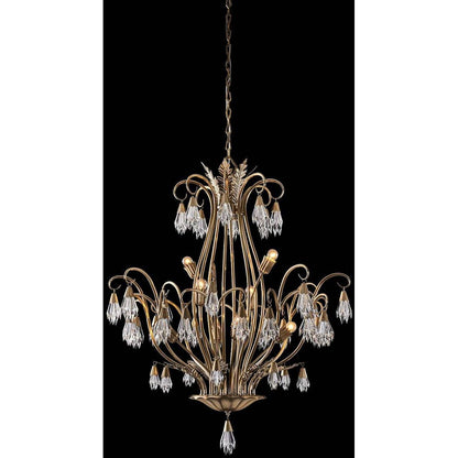 Tulipani 8 Light 38" Wide Crystal Empire Chandelier