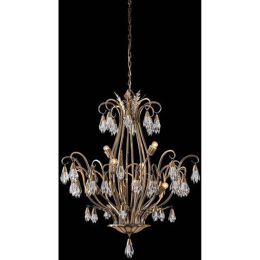 Tulipani 8 Light 38" Wide Crystal Empire Chandelier