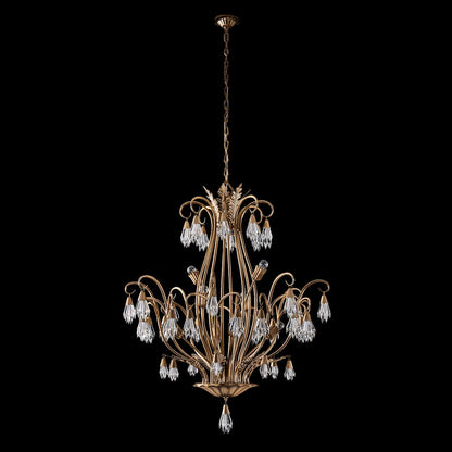 Tulipani 8 Light 38" Wide Crystal Empire Chandelier
