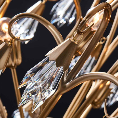 Tulipani 8 Light 38" Wide Crystal Empire Chandelier