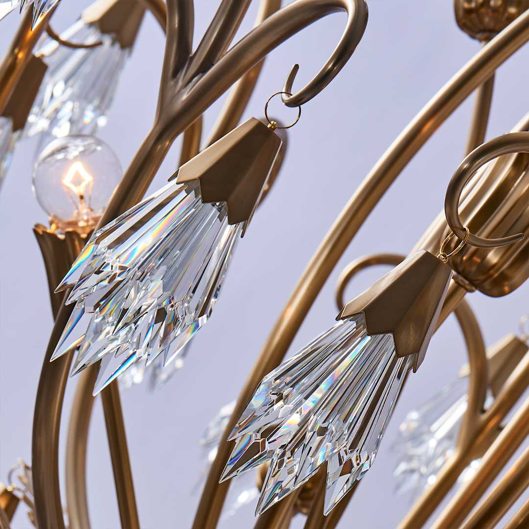 Tulipani 8 Light 38" Wide Crystal Empire Chandelier