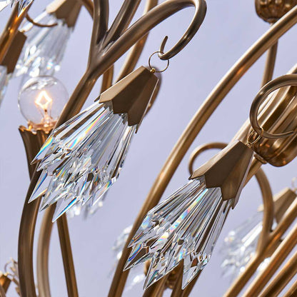 Tulipani 8 Light 38" Wide Crystal Empire Chandelier