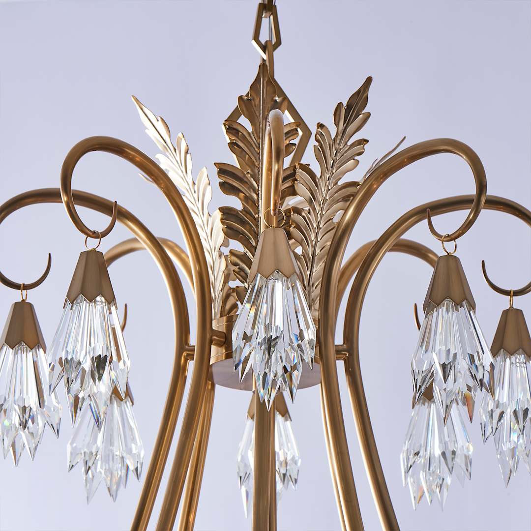 Tulipani 8 Light 38" Wide Crystal Empire Chandelier