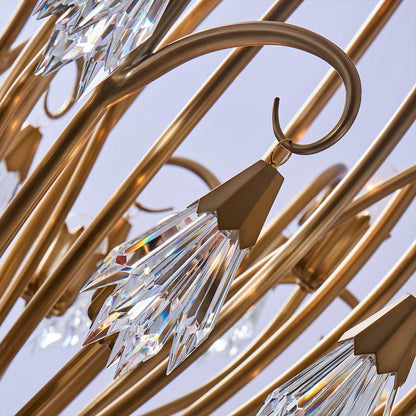 Tulipani 8 Light 38" Wide Crystal Empire Chandelier