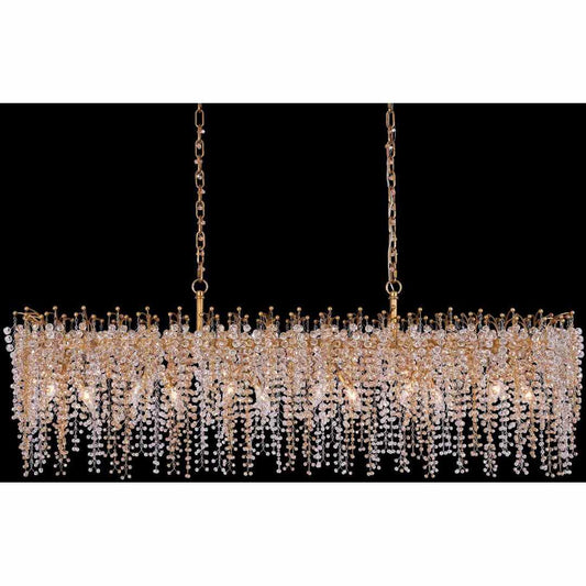 Fuji 12 Light 60" Wide Crystal Linear Pendant