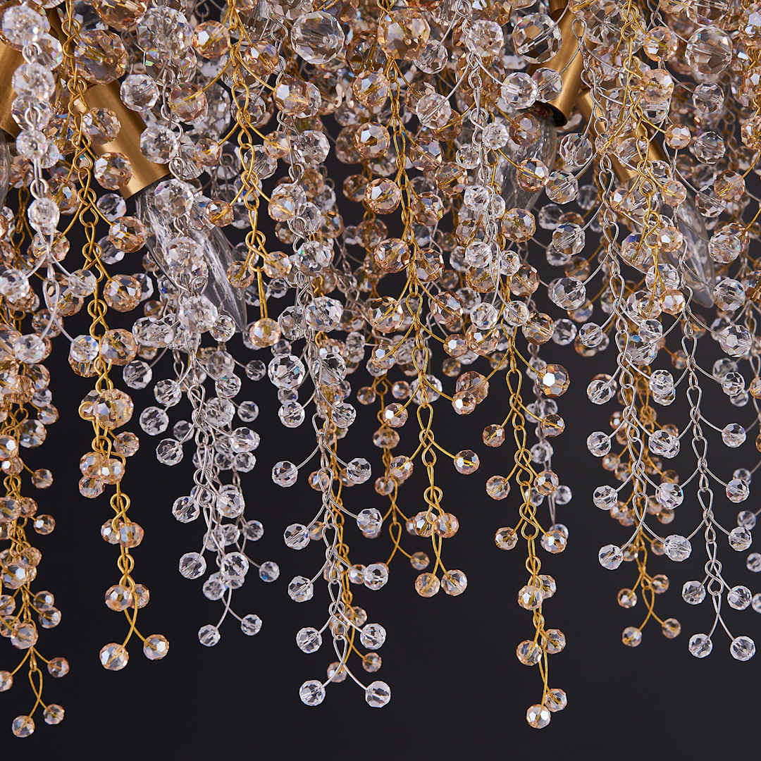 Fuji 12 Light 60" Wide Crystal Linear Pendant