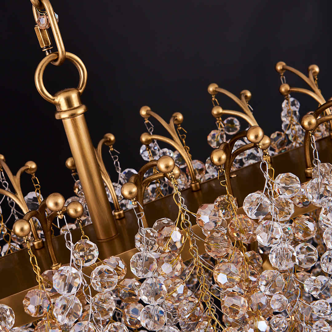 Fuji 12 Light 60" Wide Crystal Linear Pendant