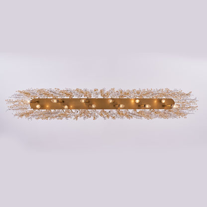 Fuji 12 Light 60" Wide Crystal Linear Pendant