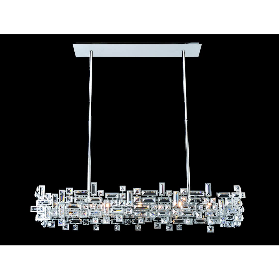 Vermeer 8 Light 44" Wide Crystal Linear Chandelier