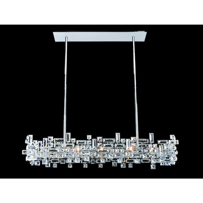 Vermeer 8 Light 44" Wide Crystal Linear Chandelier