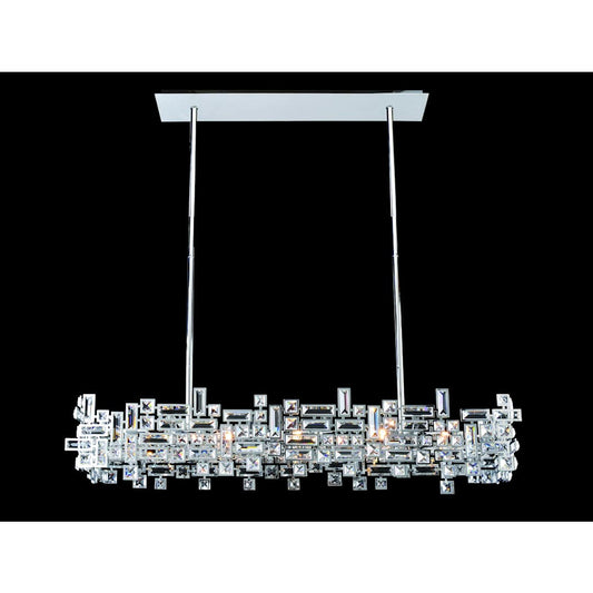 Vermeer 8 Light 44" Wide Crystal Linear Chandelier