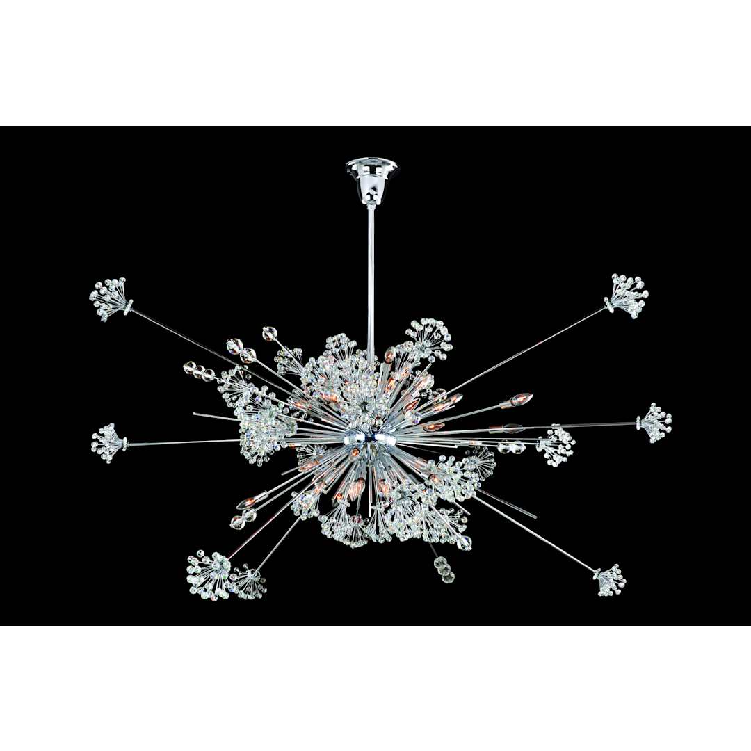 Constellation 46 Light 60" Wide Crystal Sputnik Chandelier