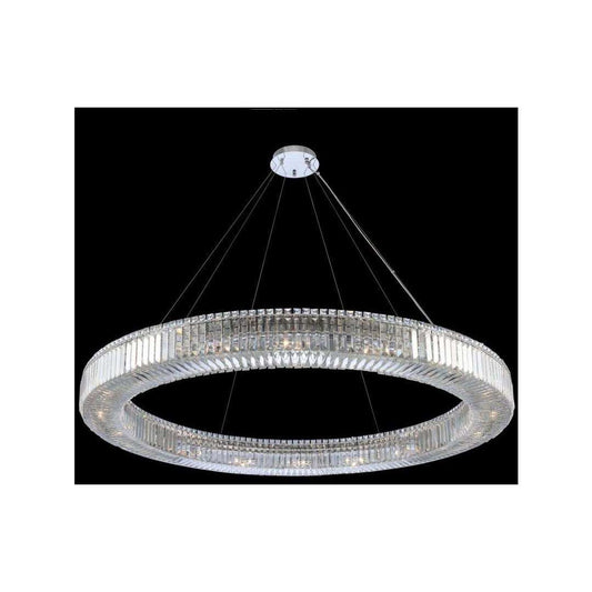Rondelle 18 Light 60" Wide Crystal Pendant