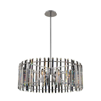 Viano 8 Light 28" Wide Crystal Drum Chandelier