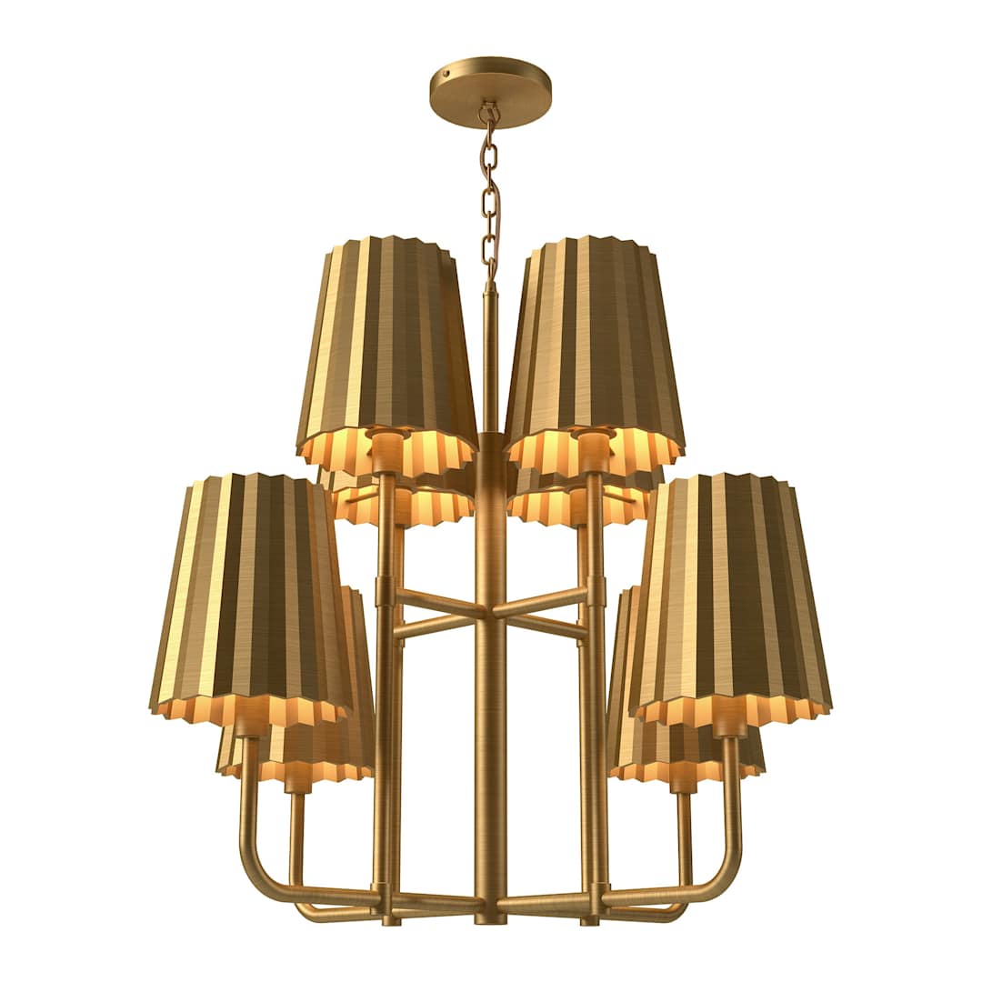 Plisse 8 Light 30" Wide Chandelier