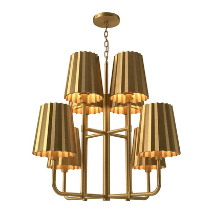 Plisse 8 Light 30" Wide Chandelier