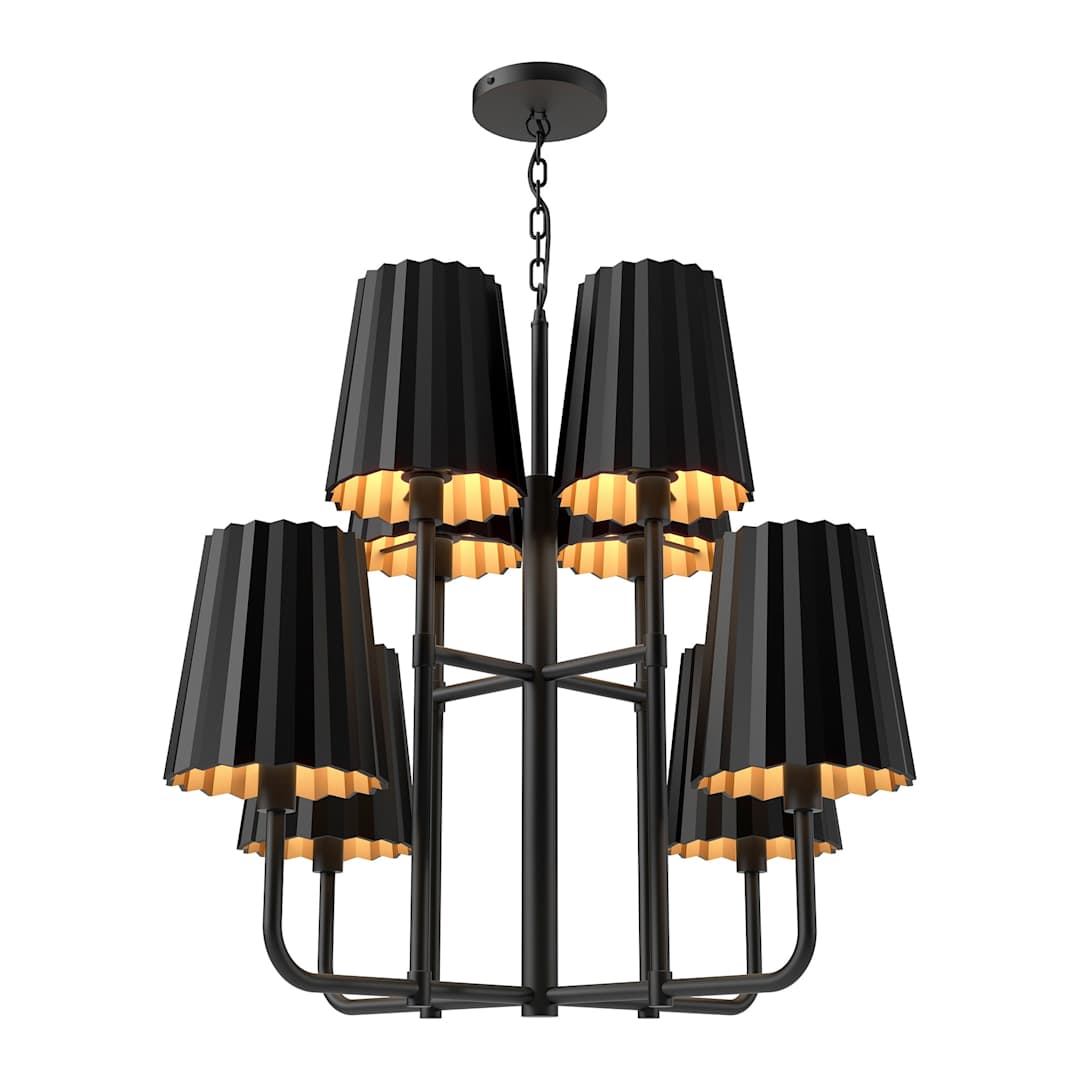 Plisse 8 Light 30" Wide Chandelier