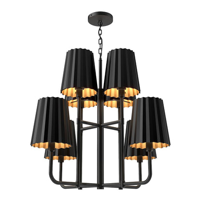 Plisse 8 Light 30" Wide Chandelier