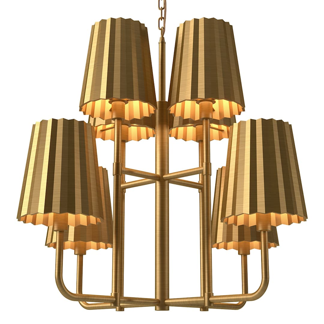 Plisse 8 Light 30" Wide Chandelier