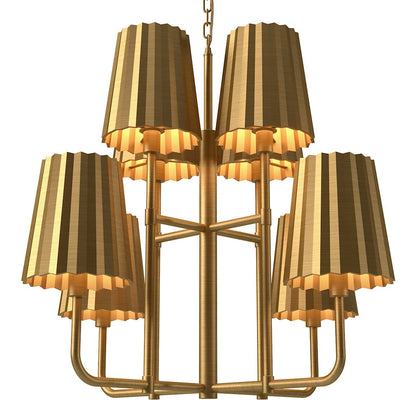 Plisse 8 Light 30" Wide Chandelier