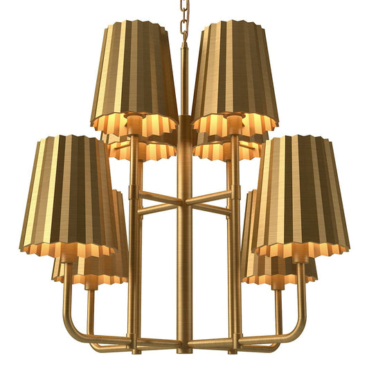 Plisse 8 Light 30" Wide Chandelier