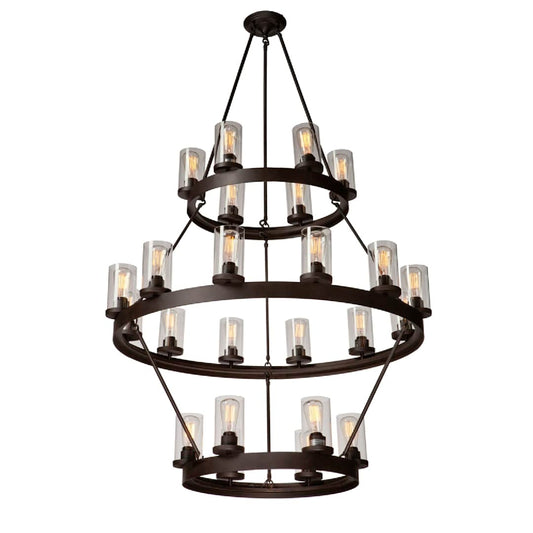 Melno Park 24 Light 42" Wide Pillar Candle Style Chandelier