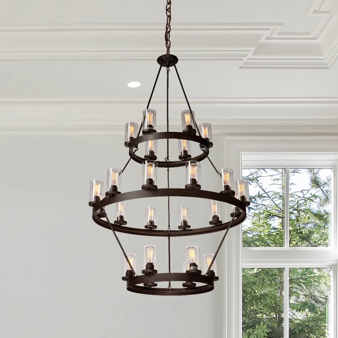 Melno Park 24 Light 42" Wide Pillar Candle Style Chandelier
