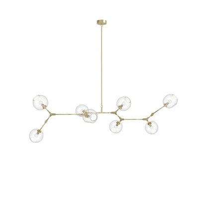 Fairfax Ave. 8 Light 78" Wide Abstract Chandelier with Hand-Blown Glass Shades