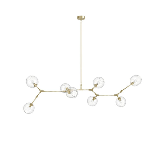Fairfax Ave. 8 Light 78" Wide Abstract Chandelier with Hand-Blown Glass Shades